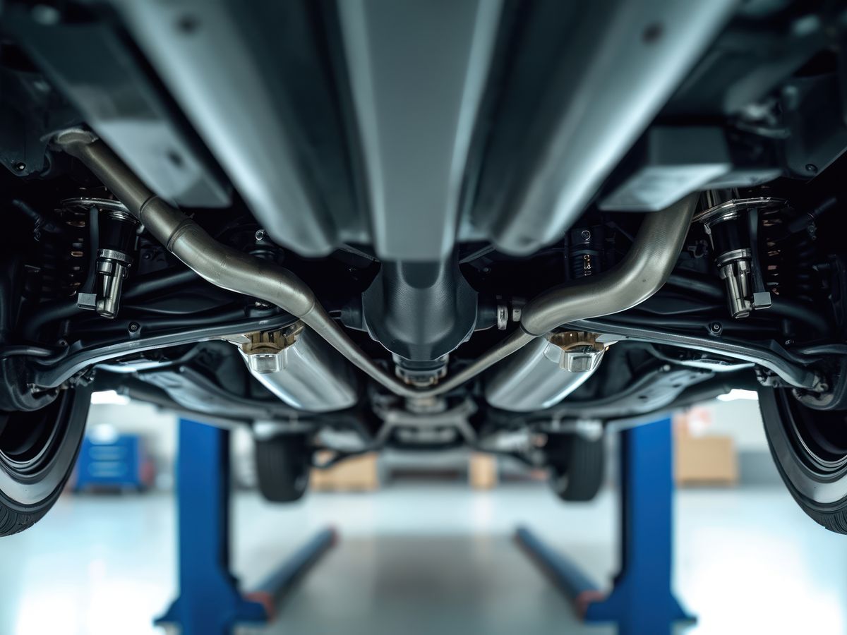 HU Vorbereitung Rodgau: Unterboden-Prüfung auf der Hebebühne bei FA-CARSERVICES